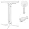Royal Catering Tavolo rotondo, alto, pieghevole, da bar, diametro 80 cm, altezza 110 cm, bianco