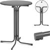Royal Catering Tavolo rotondo, alto, pieghevole, da bar, diametro 80 cm, altezza 110 cm, grigio
