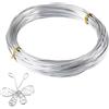 Yoosso Filo Di Alluminio 2 Mm x 15 M Per Bigiotteria E Artigianato Argento