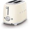 Smeg, Tostapane 2x2 TSF01CREU, 2 Scomparti da 36mm, 6 Livelli di Doratura, Funzi