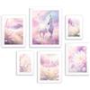 Naklejkomania Set di poster per bambini da 6 pezzi Gallery Horse Quote Pink set 100x100