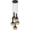 LUCIDE Marius - Lampada a sospensione - Ø 55 cm - 5xE27 - Nero