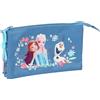 safta FROZEN - Astuccio triplo, astuccio per bambini, ideale per bambini in età scolastica, comodo e versatile, qualità e resistenza, 22 x 3 x 12 cm