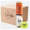 DUNLOP Cartone da 18 tubi Dunlop FORT CLAY Court - tubi da 4 palline da tennis ORIGINAL