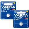 VARTA 2x Varta V76PX SR44 Batteria Orologio 1,55V Ossido D'Argento Bottone