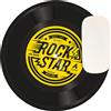 ‎Mustard Rock'n'Roll Vinyl Record Ronde Muismat van Mosterd - Comfortabel schuim waterdic