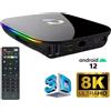 SMART TV BOX ANDROID PIE 13 Q-PLUS ram 8GB + 128GB 8K QUAD-CORE WIFI FHD 2025