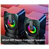 Trust Set di altoparlanti casse stereo 2.0 illuminate LED RGB PC Laptop Gaming Speaker