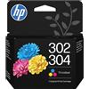HP 302 / 304 TRI-COLOR B7RT6AE CARTUCCIA ORIGINALE