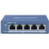 HIKVISION DS-3E0505P-E/M UNMANAGED SWITCH 4 PORTE POE GIGABIT 1 PORTA UPLINK