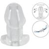 ANOS Plug Anale Tunnel Trasparente Stretching Silicone TPE ANOS 10,2 cm hollow