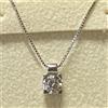 COLLANA PUNTO LUCE IN ORO BIANCO 18 kt. CON DIAMANTE NATURALE BRILLANTE ct. 0,35
