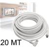 Cavo Antenna Maschio Femmina 20 Metri Per Tv Spinotto Jack Maschio Femmina M/f