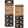 Duracell 20x Duracell LR44 A76 AG13 1,5V Alcaline Batterie a Bottone