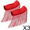 2x1 Coppia di accessori lucidi per costumi da ballo latino-americano per