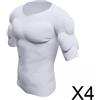 2x Magliette finte con muscoli da uomo, comode e divertenti, con finte spalle