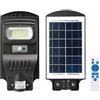 Lampione Stradale Faro Led 30w Solare Luce Esterno Sensore Movimento Telecomando