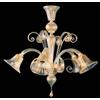 Arte di Murano Lampadario Vetro di Murano Oro 5 Luci Riccioli Classico Veneziano Made in Italy
