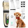 oneisall Tosa pelo per cani e rifinitore per zampe oneisall set 3 in 1 silenzioso senza