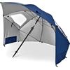 Sport-Brella Premiere Ombrellone - UPF 50+ | Blu; 2,4 m, montaggio duale, finestra con cerniera, tasche interne, borsa inclusa