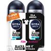 NIVEA MEN Antitraspirante Roll-on Black & White Invisible Fresh DUO 2x50 ml