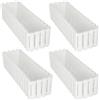 Fioriera da balcone/terrazza con ringhiera, colore bianco rustico, 60 cm, 4 pezz