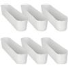 Fioriera ovale per balcone, stile rustico, bianca, 60 cm, 6 pezzi