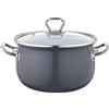 EMALIA VASO SMALTATO BLISS 18CM 2.8L Z/P GRIGIO SCURO