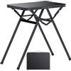 Does not apply Tavolo Da Barbecue Pieghevole Con Piano MDF, Nero, 60X40 Cmaltezza Regolabile 71