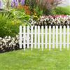 4Pcs Plastic Lawn Fence White Decorative Garden Border for Yard