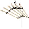 MONSTERSHOP Stendibiancheria da Soffitto con 6 Stecche Legno 150cm e Supporti Ghisa Neri