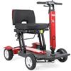 Prophete SM4 - Scooter elettrico compatto a 4 ruote pieghevole con motore da 250 W, 2 batterie agli ioni di litio da 24 V/6 Ah, portata fino a 20 km, luce LED, pneumatici in gomma PU, carico 120 kg