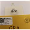 EXPLOIT ARGENTI ANELLO TRILOGY MOISSANITE SCALARE ARGENTO CT. 1,00 D COLOUR VVS MIS 16 EXPLOIT