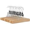 Amazon Basics Grucce per pantaloni in legno, naturale, confezione da 10
