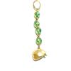 diWa Jewels Mono Orecchino Argento 925 Oro con Cristalli Verdi e Perla Gold Maiorca Elegante