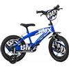 Dino Bikes Bicicletta BMX 14" per Bambini Blu con Stabilizzatori e Gomme EVA