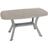 CAPALDO TAVOLO RATTAN CON INCROCIO OTELLO CM. 136X82 COLORE TORTORA