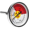 Browin 101250 - Termometro per barbecue, cottura al forno, affumicatura, scala grafica, 0-250°C, 60 mm, in acciaio inox