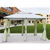 Papillon SET TENDE LATERALI RICAMBIO GAZEBO IN METALLO SINES COLORE BEIGE ARREDO GIARDINO