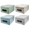 DUE ESSE 4 SCATOLE PORTA BIANCHERIA 40x50x25 cm CONTENITORE PER ARMADIO FANTASIE VARIE