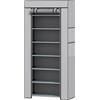 Altro Scarpiera 7 Ripiani Acciaio con Copertura TNT, 60 x 30 x 126 cm, Grigio