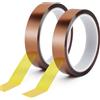 XRVRILE 2 Rotoli Nastro Kapton 20mm × 33m, Nastro Poliimmide 0,05mm Alta