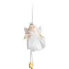 Ornamento angelo in stoffa 17 7 4 cm con per corona e gonna in tulle per
