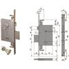 CISA Serratura triplice da infilare doppia mappa con scrocco 57255 - mm.60 (57255600)