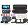 Lulizzie Kuptone Set di Accessori per GoPro Hero 10 Black Hero 9 Borsa Piccola Antiurto