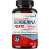 NutriOptima Berberina 1000mg Pura HCL Forte con Acido Folico e Cardo Mariano 180 Capsule