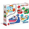 Clementoni- My First Puzzle-Animali Selvaggi-3-6-9-12 Pezzi, Multicolore, 20811