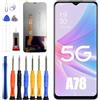 ERYNK Display LCD per Oppo A78 5G [con impronte digitali] [6,56 pollici] Display