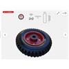 Kmt tools 2 ruote piene carrello carriola ricambio coppia rotelle ruota piena portapacchi