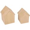 Artemio 14003566 Set di Case in Legno da Decorare, 2 Pezzi